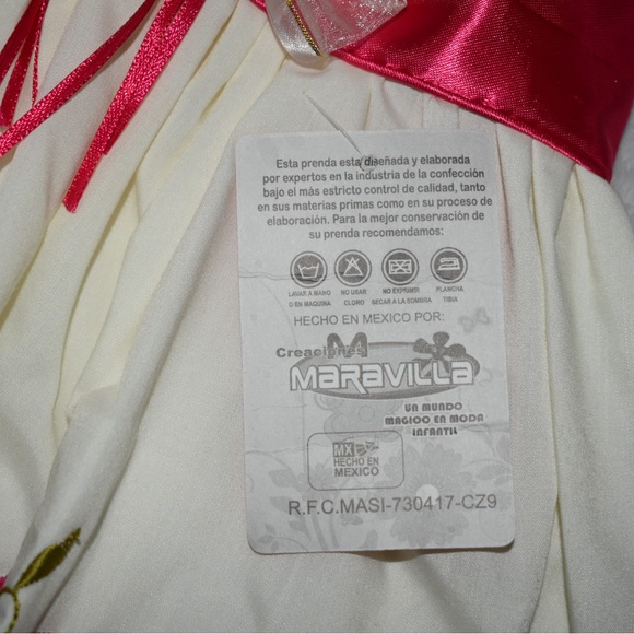 New Cute pink and beige dress made in Mexico size 2t - Picture 6 of 6